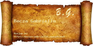 Becza Gabriella névjegykártya