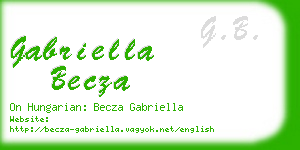 gabriella becza business card